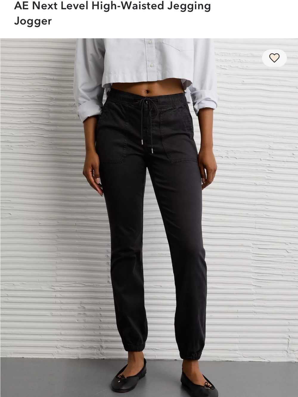 American Eagle Outfitters Black High-Rise Jegging Jogger